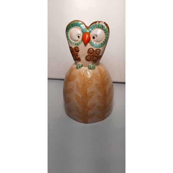 Ceramic Owl Bell by Enesco 1978 - Picture 1 of 5